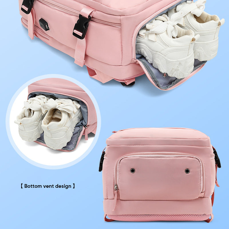 Mochila grande multifuncional impermeable para mujeres