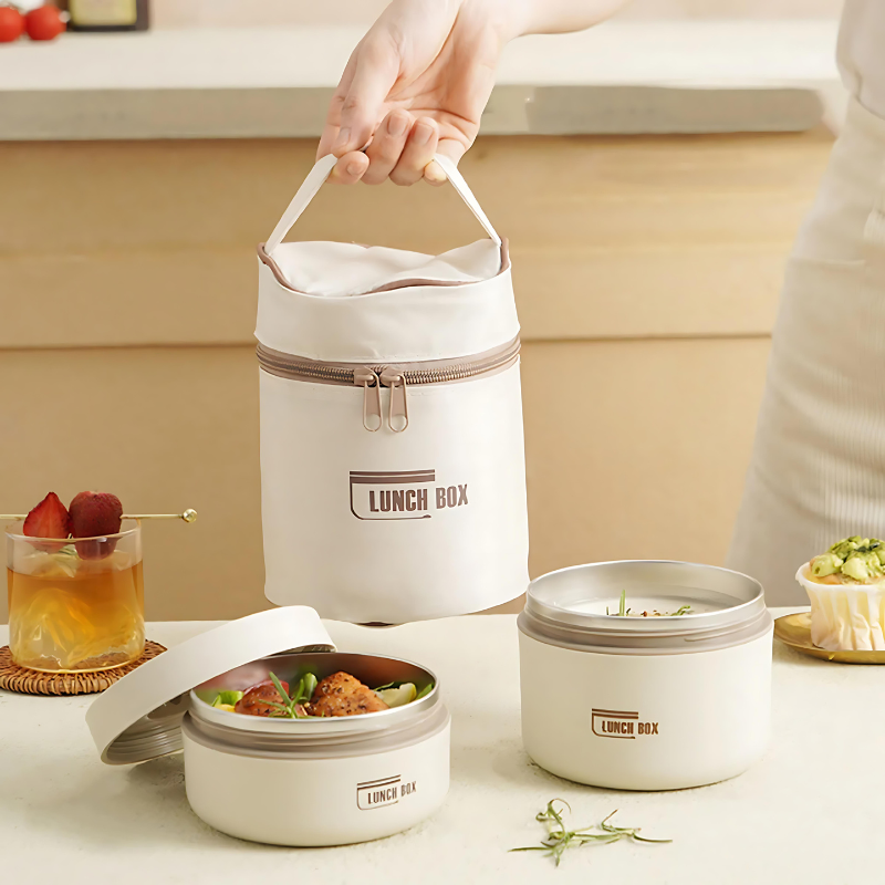Set de Cajas de Almuerzo de Acero Inoxidable Premium para Todas las Edades