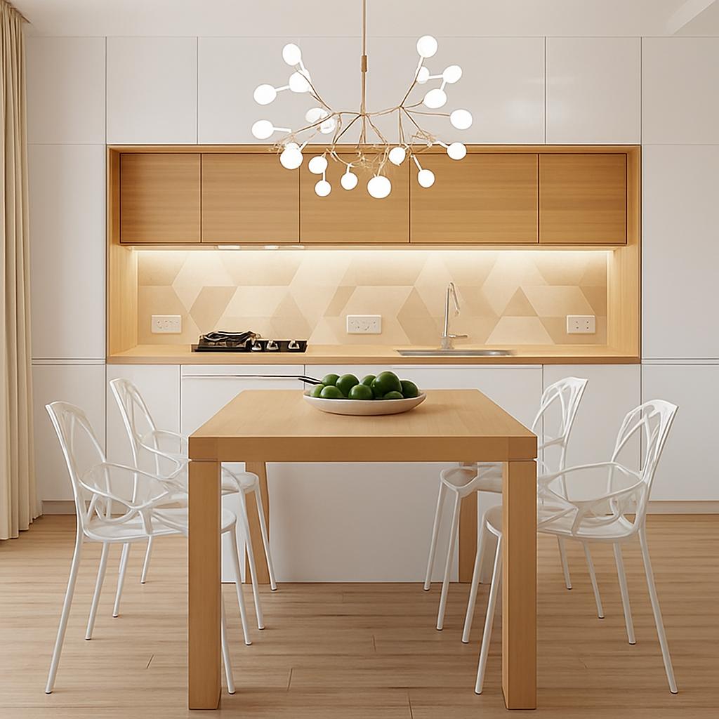 Diseño de suspensión moderno LED árbol color cobre o negro Hogar