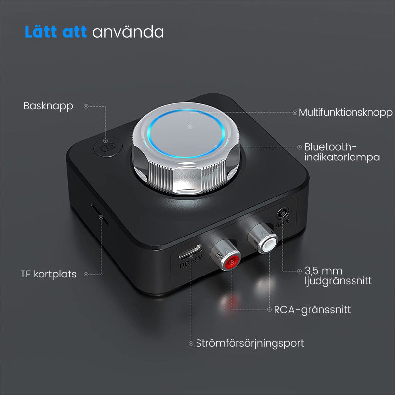 Receptor de Audio RCA Bluetooth 5.0 - Compacto y Rápido