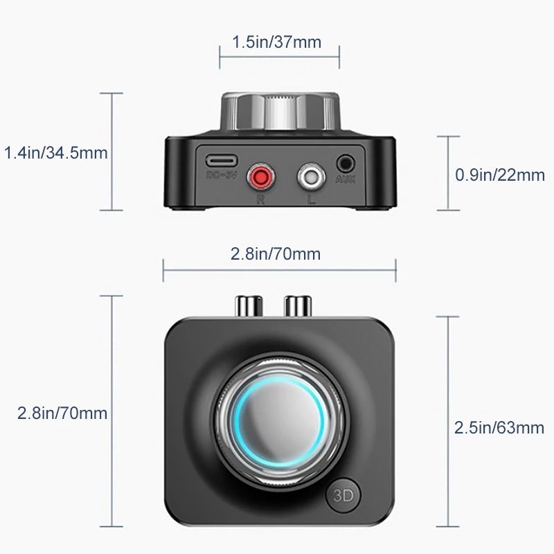 Receptor de Audio RCA Bluetooth 5.0 - Compacto y Rápido