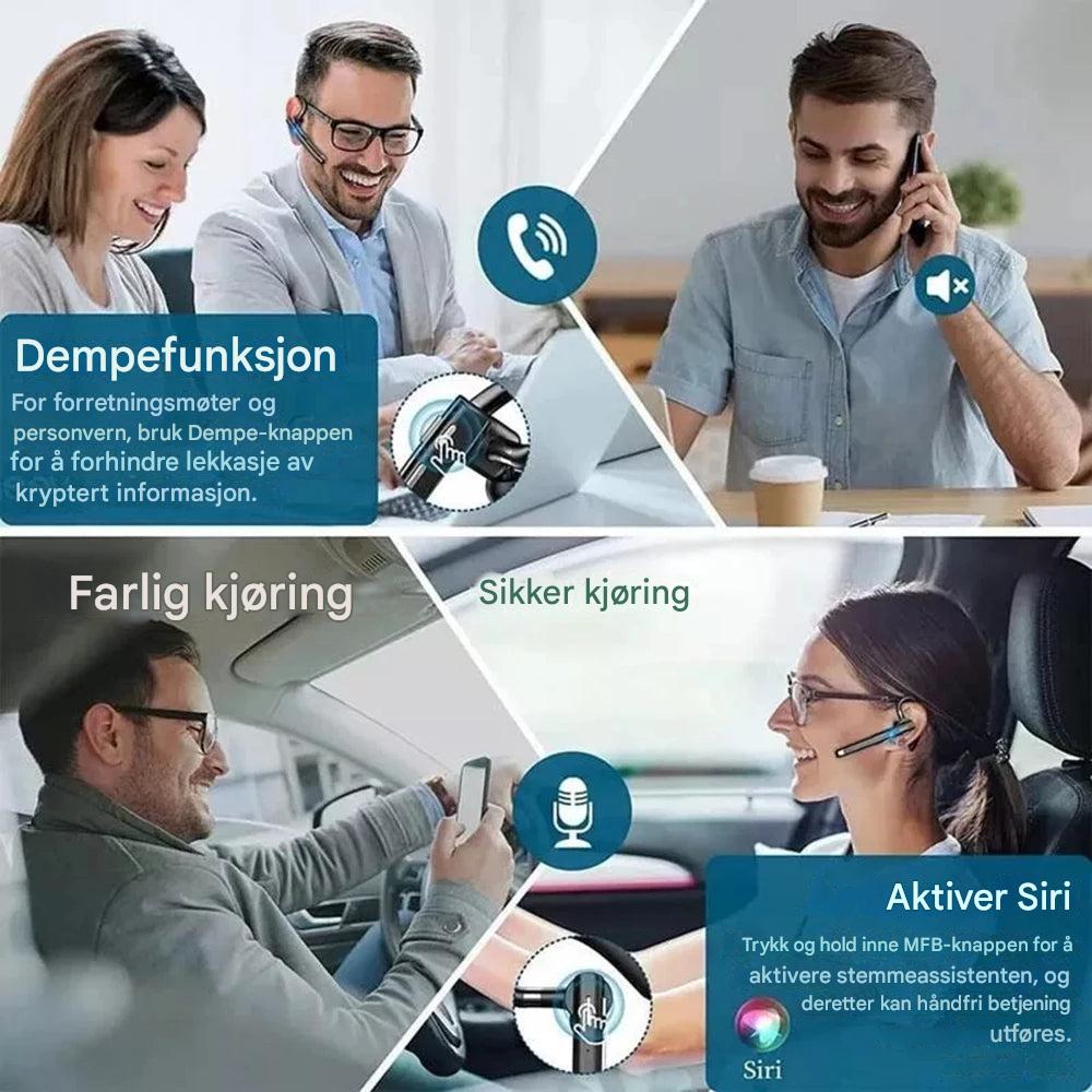 BT5.3 Auricular Bluetooth con un solo oído y reducción de ruido