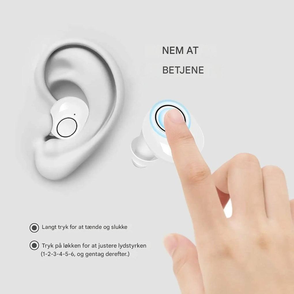 Audífonos recargables compactos con modos de sonido ajustables