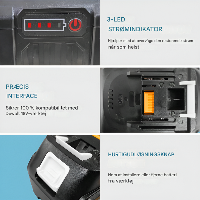 Baterías de reserva de 2×8,0 Ah 18V + cargador