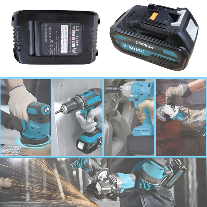 Baterías de reserva de 2×8,0 Ah 18V + cargador