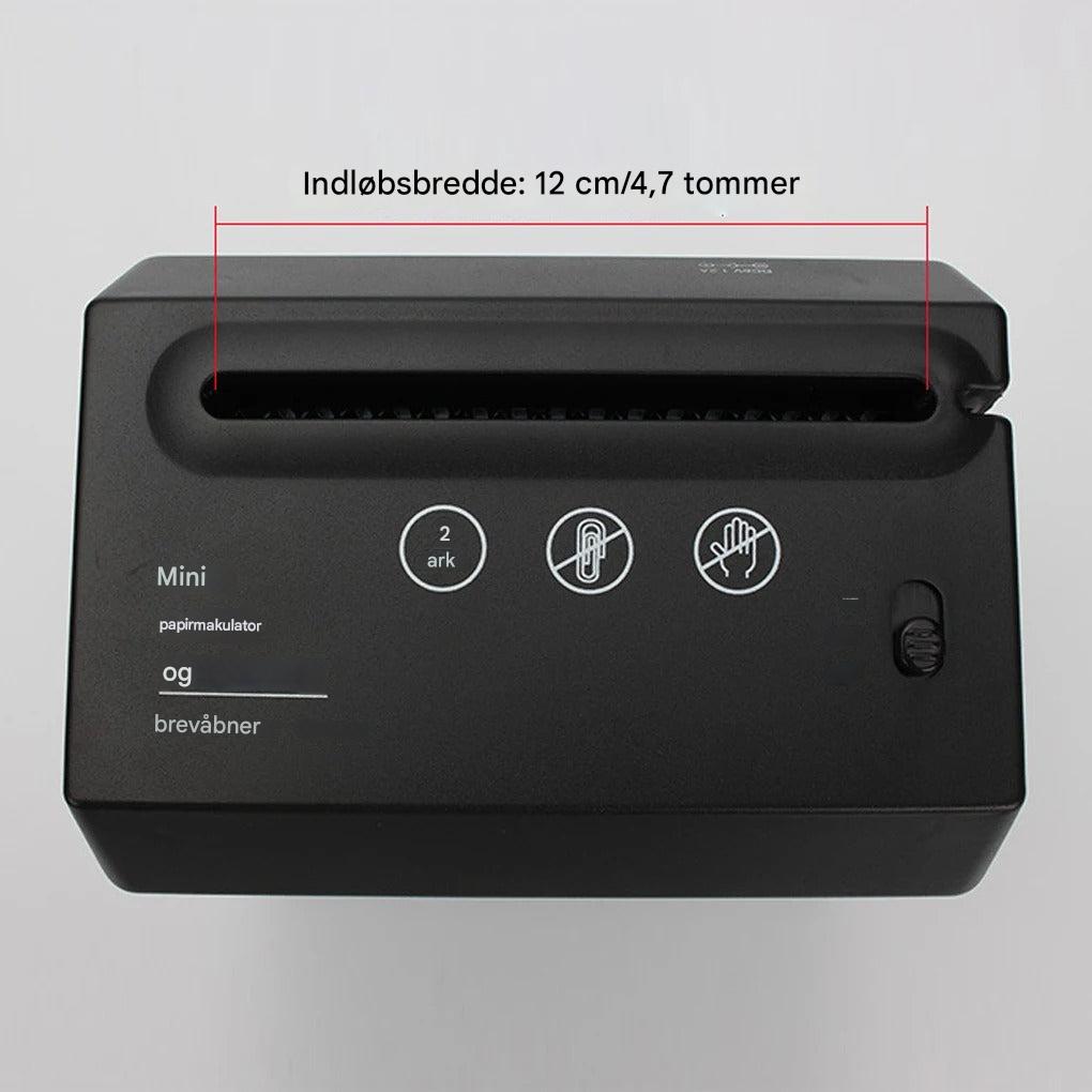 Mini destructora de papel para escritorio – Compacta, silenciosa y eficiente
