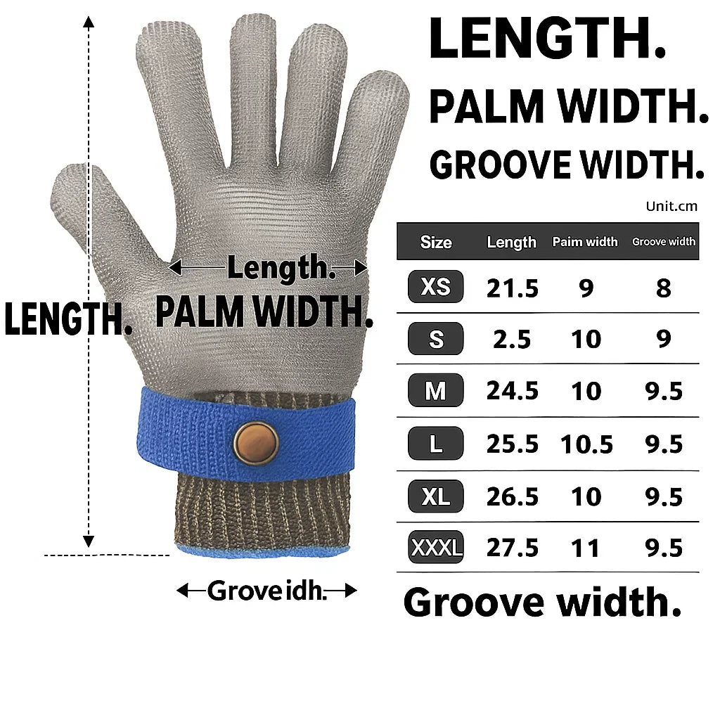 STEELSAFE PRO – Guantes de seguridad de acero inoxidable con máxima resistencia al corte