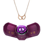 Cofre Rosa Eterna y Collar Grabado
