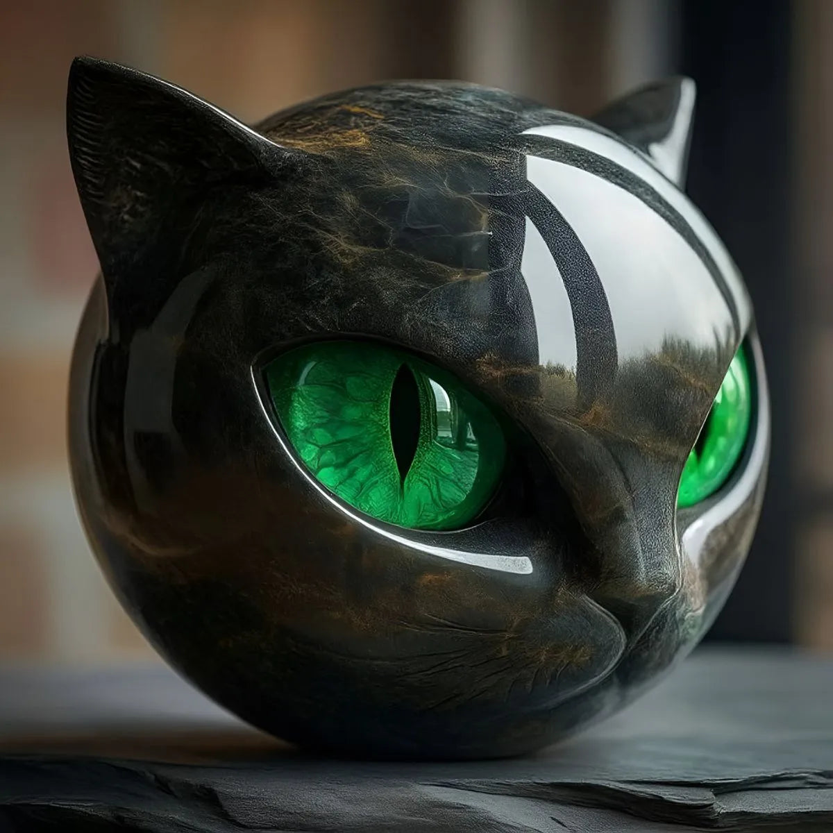 Escultura Gato Negro de piedra