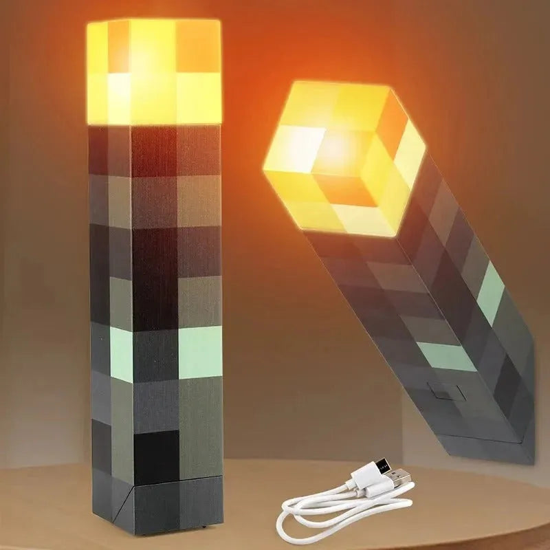 Linterna de aventura pixelada luminosa