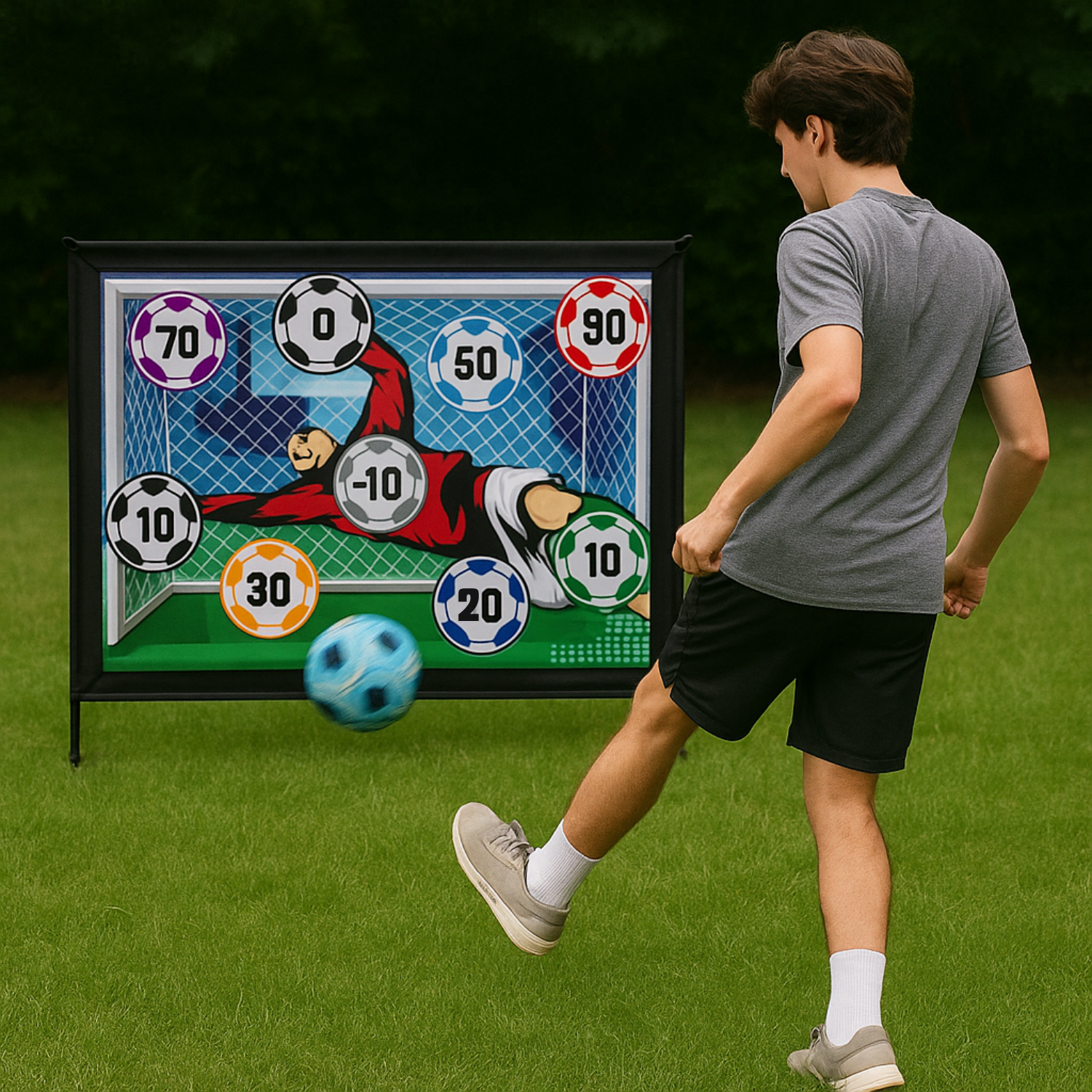 Juego de tiro a puerta para niños y adultos