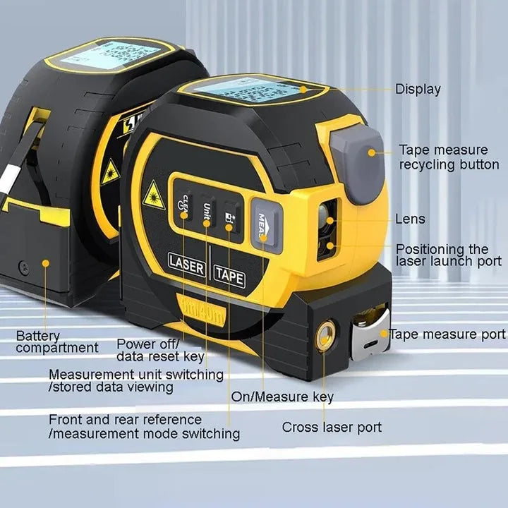 Cinta métrica láser 3 en 1 – precisión e innovación