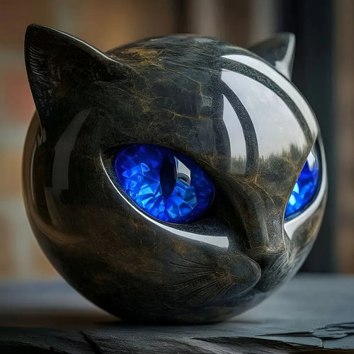 Escultura Gato Negro de piedra
