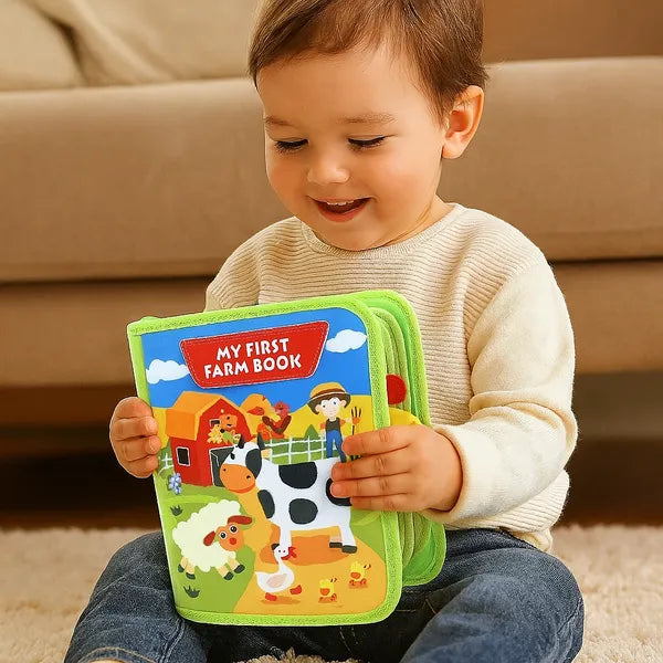 Libro educativo interactivo de la granja Montessori
