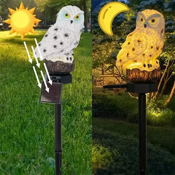 Lámpara solar búho impermeable