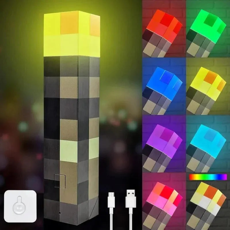 Linterna de aventura pixelada luminosa