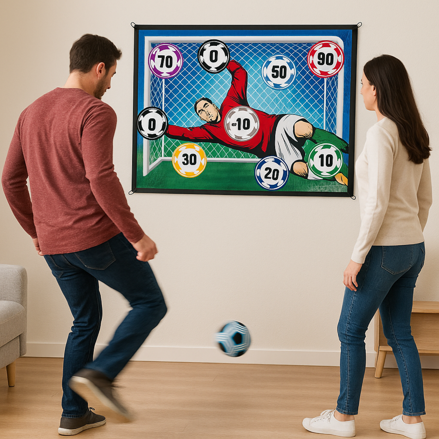 Juego de tiro a puerta para niños y adultos