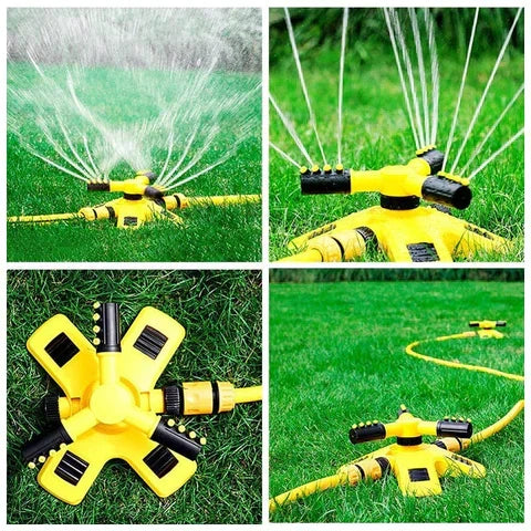 Kalsten | Aspersor Rotativo para Jardín | Cobertura de 360°, Tecnología de Ahorro de Agua y Rocío Ajustable para Irrigación Eficiente del Jardín