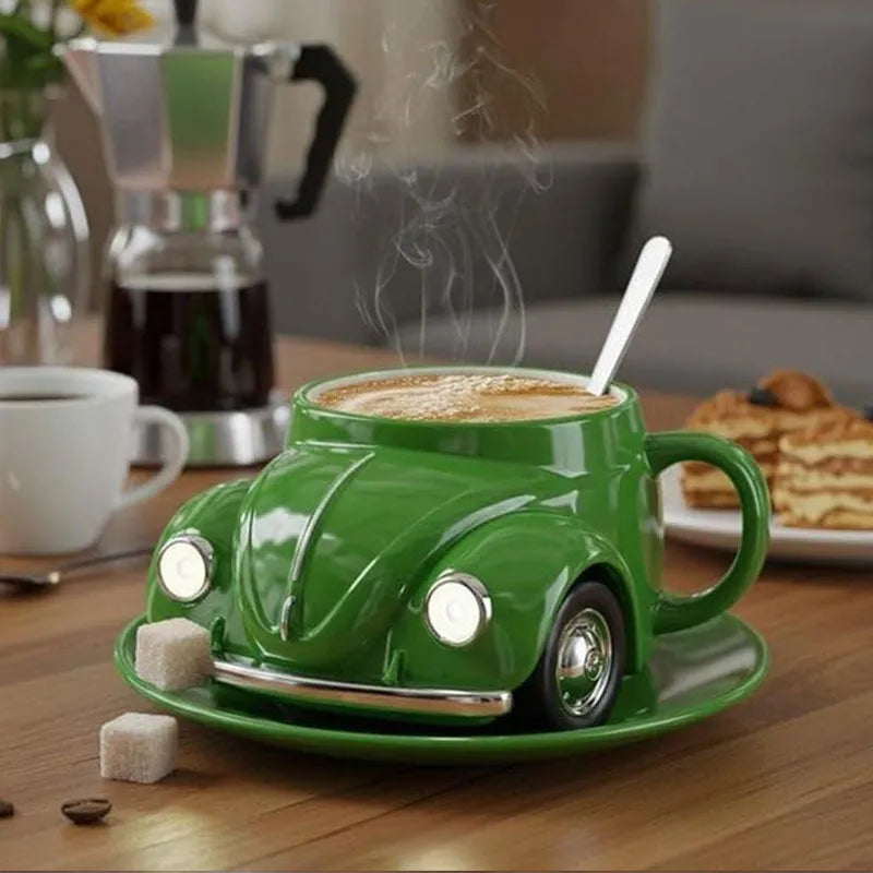 Taza escarabajo con cuchara