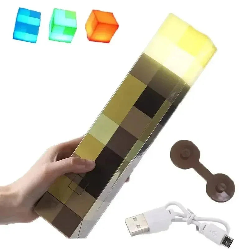 Linterna de aventura pixelada luminosa