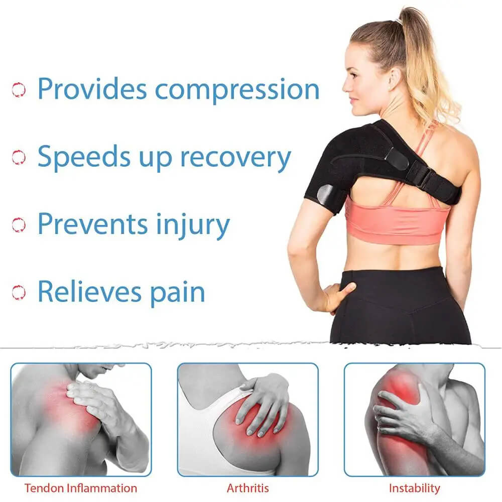 MythicGuard™ | Faja de Compresión para Hombro para Alivio del Dolor y Soporte | Ajuste Ajustable para Deportes y Uso Diario