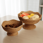 ORGANICBASK – Cesta de frutas de ratán hecha a mano con aspecto natural