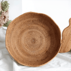 ORGANICBASK – Cesta de frutas de ratán hecha a mano con aspecto natural