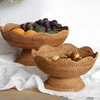 ORGANICBASK – Cesta de frutas de ratán hecha a mano con aspecto natural