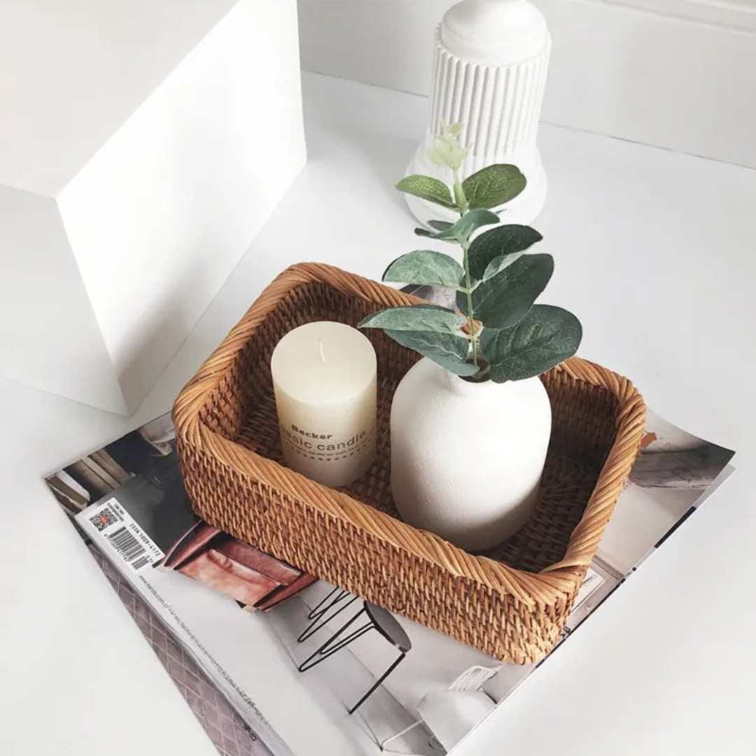 RUSTELLE – Elegantes cestas de ratán para un almacenamiento estiloso y natural