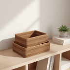 RUSTELLE – Elegantes cestas de ratán para un almacenamiento estiloso y natural