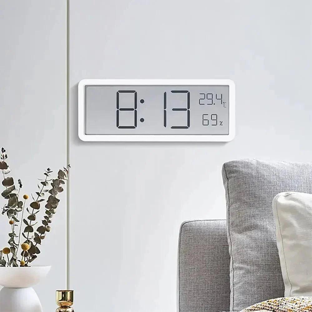 TEMPOTIX – Reloj de pared LED digital con clara visualización de hora y temperatura