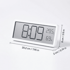 TEMPOTIX – Reloj de pared LED digital con clara visualización de hora y temperatura