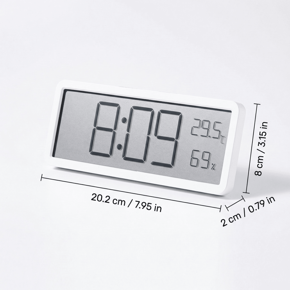 TEMPOTIX – Reloj de pared LED digital con clara visualización de hora y temperatura