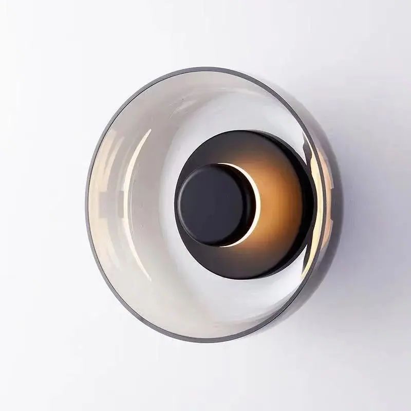 Solviera | Aplique de pared con pantalla de vidrio redonda
