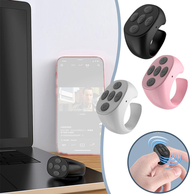 Control remoto inalámbrico Bluetooth en forma de anillo para teléfonos móviles