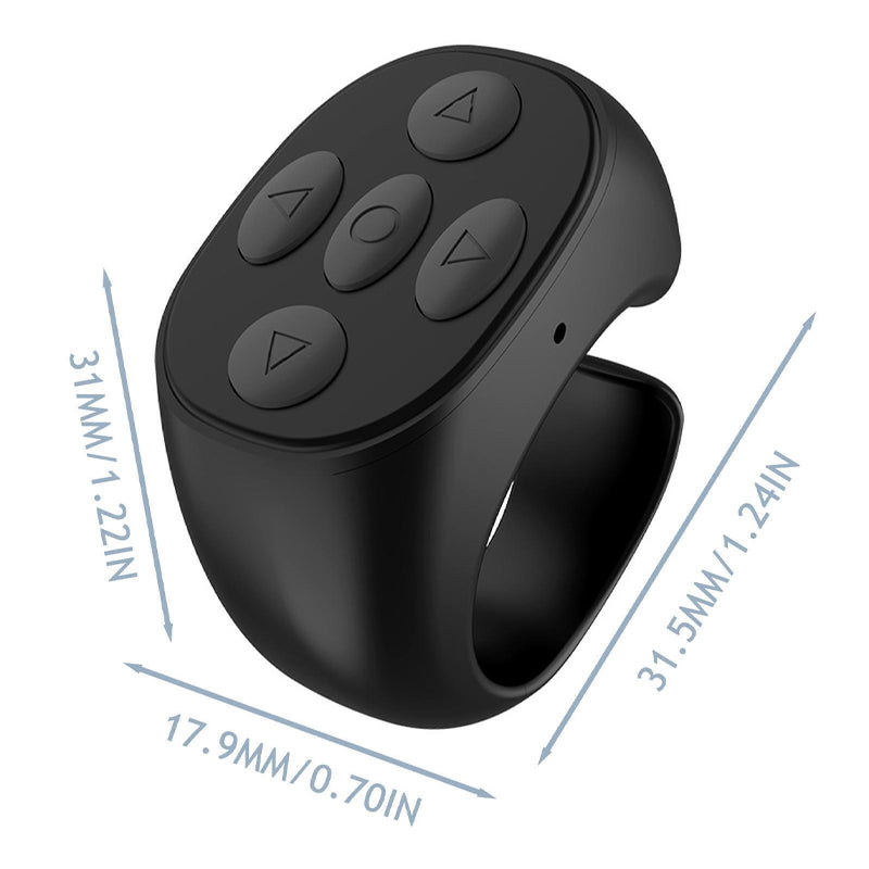 Control remoto inalámbrico Bluetooth en forma de anillo para teléfonos móviles