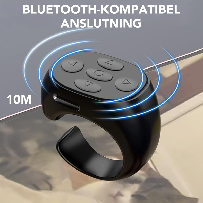 Control remoto inalámbrico Bluetooth en forma de anillo para teléfonos móviles
