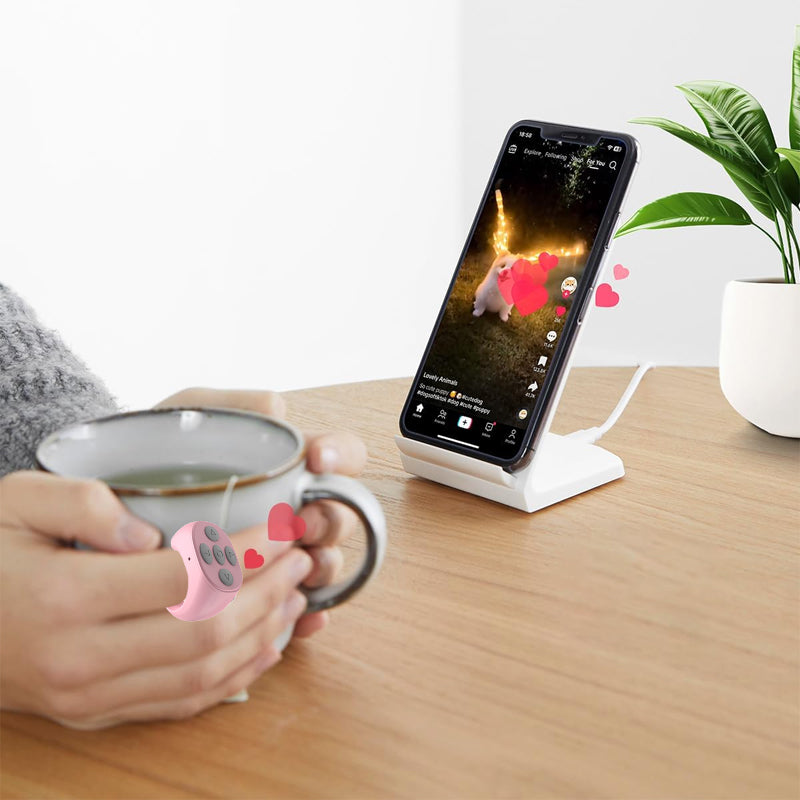 Control remoto inalámbrico Bluetooth en forma de anillo para teléfonos móviles