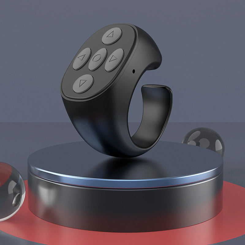 Control remoto inalámbrico Bluetooth en forma de anillo para teléfonos móviles