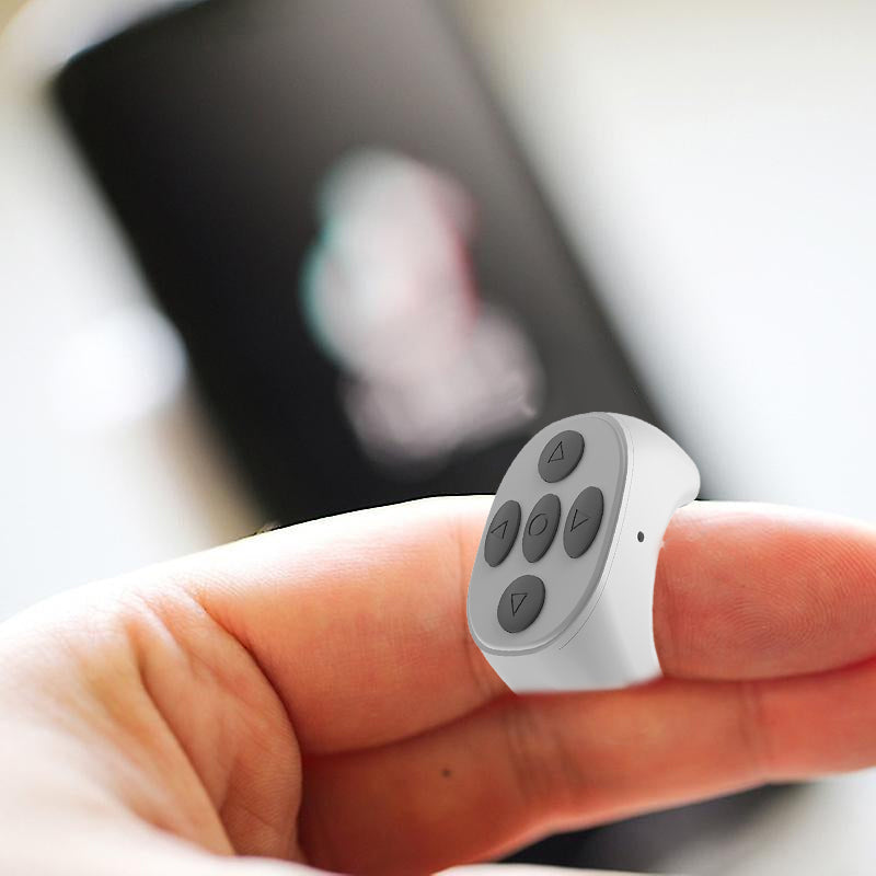 Control remoto inalámbrico Bluetooth en forma de anillo para teléfonos móviles