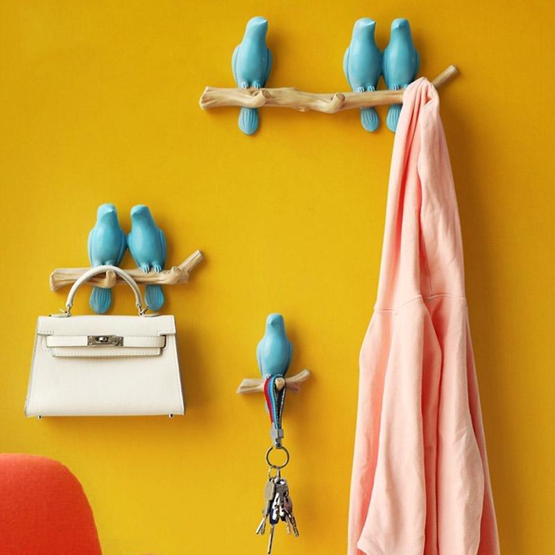 Perchas de Pared de Bonitos Pájaros para una Decoración Juguetona