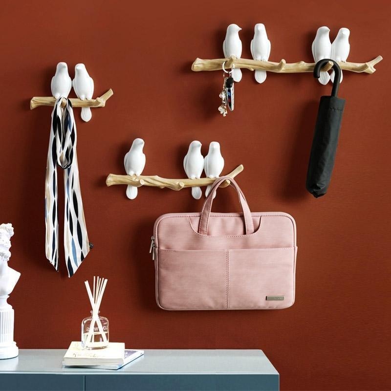 Perchas de Pared de Bonitos Pájaros para una Decoración Juguetona