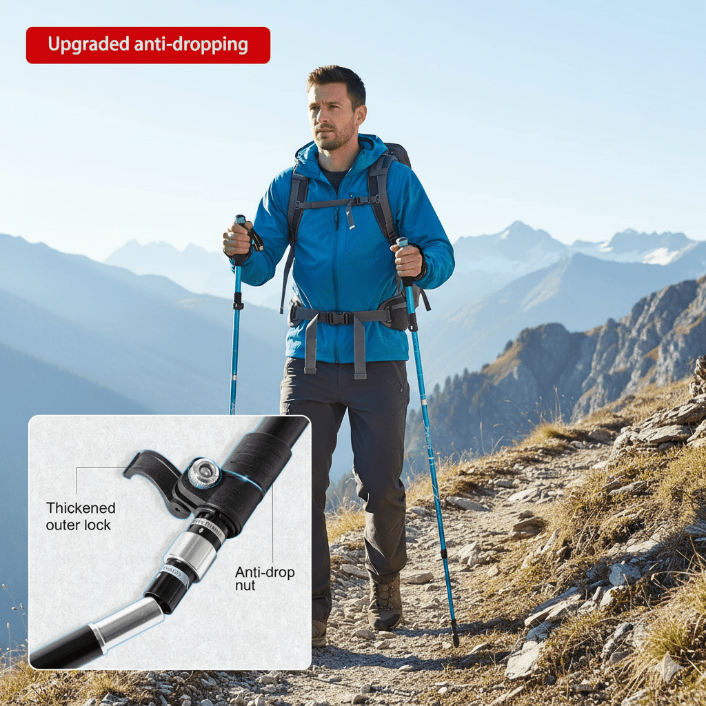 Lisslune | TREKLIGHT POLES – Bastones de Trekking Plegables Ultraligeros para Senderismo y Camping