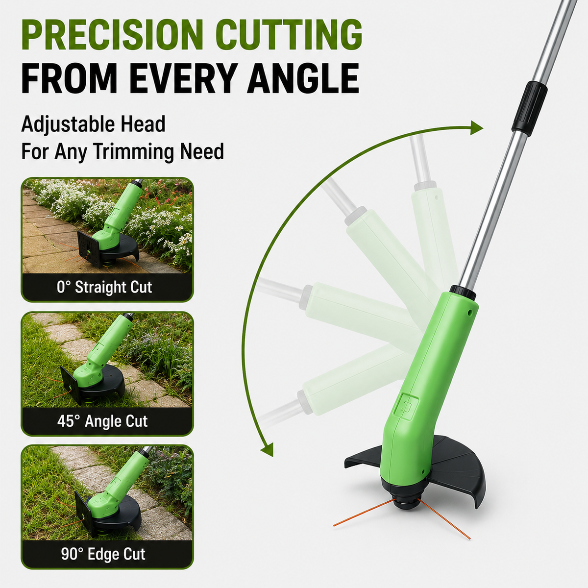 TRIMMASTER - Cortadora de Césped Mini Inalámbrica Ligera y Ajustable