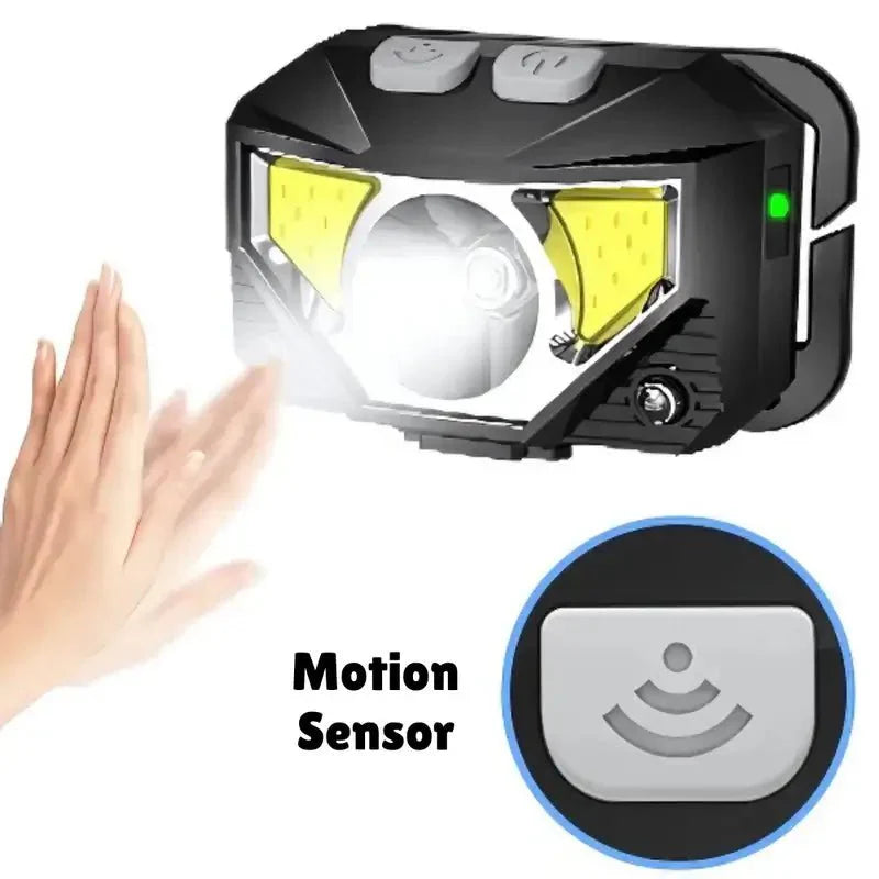 Linterna Frontal Ultra-Brillante con Sensor de Movimiento - Paquete de 2