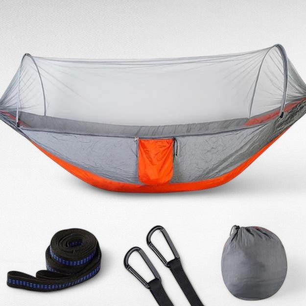 Hamaca Exterior con Red Antiinsectos – Nylon Ultra-Ligero y Montaje Rápido