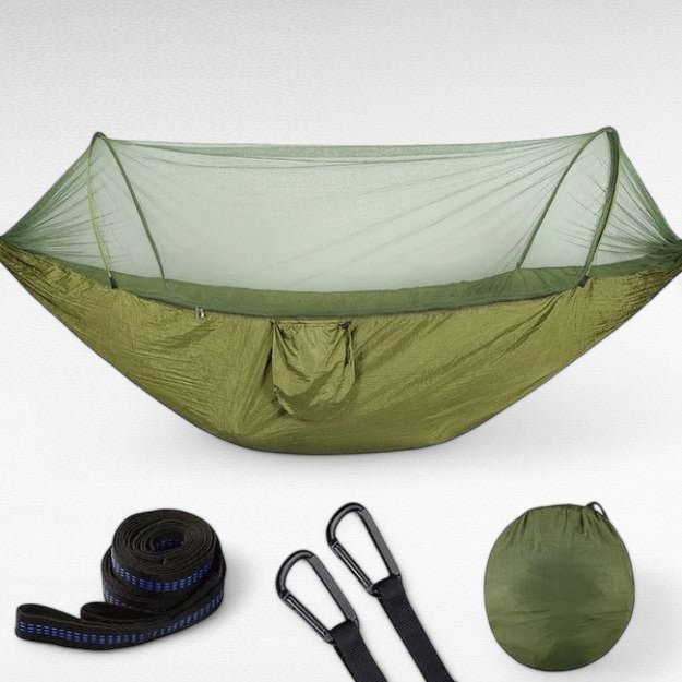 Hamaca Exterior con Red Antiinsectos – Nylon Ultra-Ligero y Montaje Rápido
