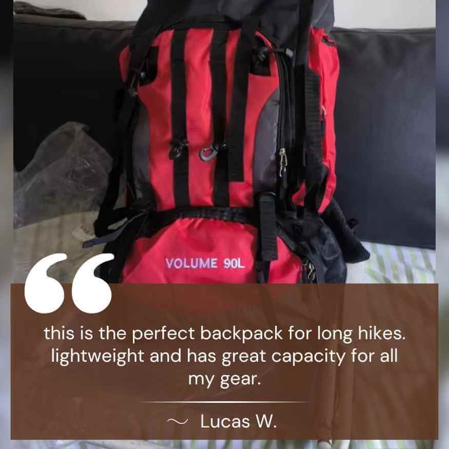 Mochila de Senderismo Ultra-Ligera Impermeable de 90L
