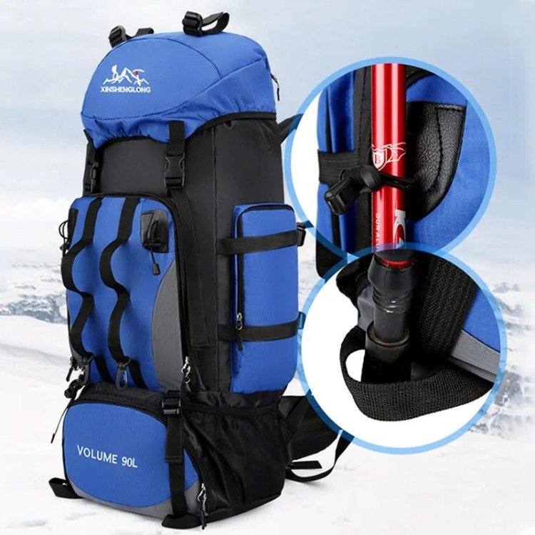 Mochila de Senderismo Ultra-Ligera Impermeable de 90L