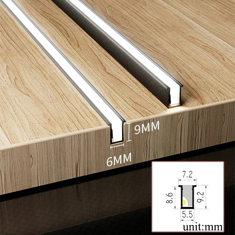 Lisslune | Barra de Luz LED Ultra Fina para Debajo del Mueble | Longitud Personalizable, Eficiente Energéticamente y Ideal para Iluminación de Cocina y Sala de Estar